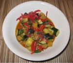 Fried Eggplant with Chilli and Basil in a Yellow Bean Sauce